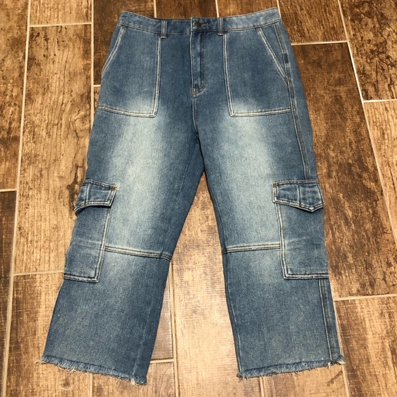 ROBERT RODRIGUEZ Crop Drop Crotch Cargo JEANS 26 Cropped Rustic - Picture 4 of 12